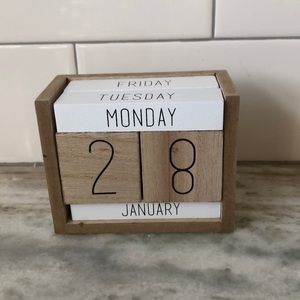 Calendar blocks . Rae Dunn, farmhouse, magnolia